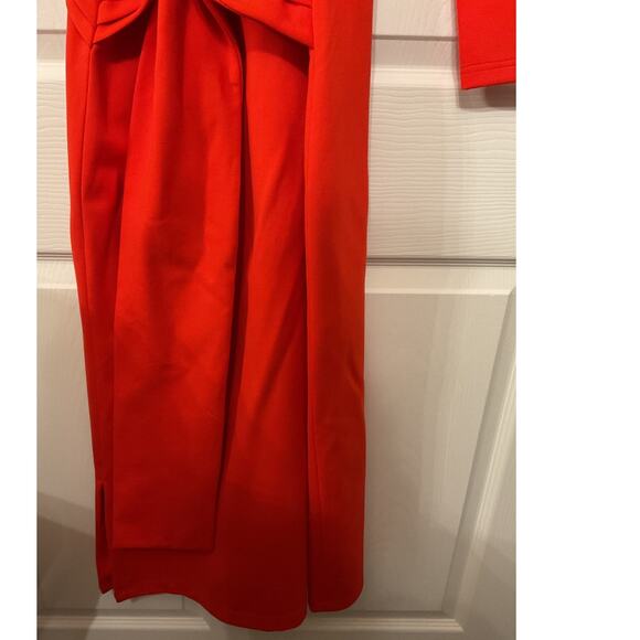 Revolve Alexis Orange Red Royale One Shoulder Cut-Out Midi Dress, M - Picture 9 of 13